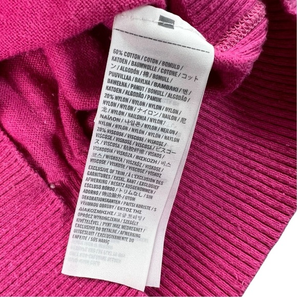 Abercrombie & Fitch Y2K Vintage Long Sleeve Hot Pink Sweater In Size Medium - Picture 7 of 7